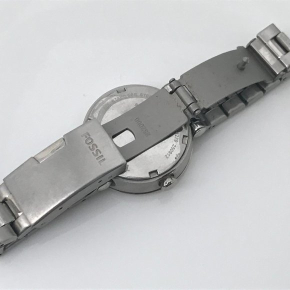 Fossil Women Watch Silver White Tone Date Calenda - Picture 9 of 12